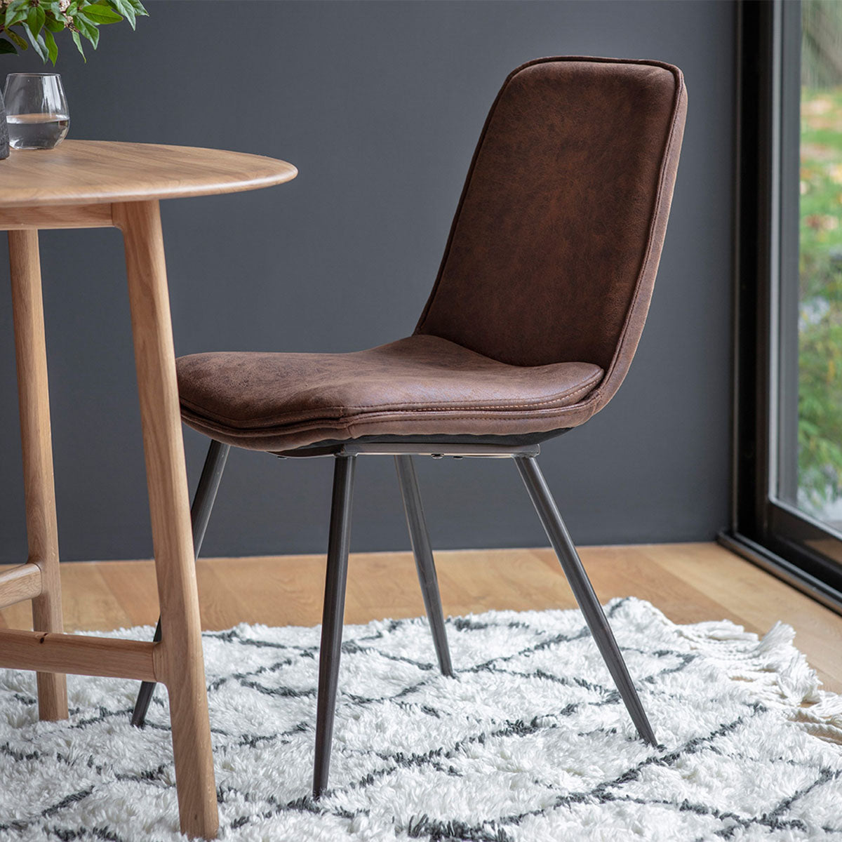 Gallery Direct Newton Chair Brown (2pk)