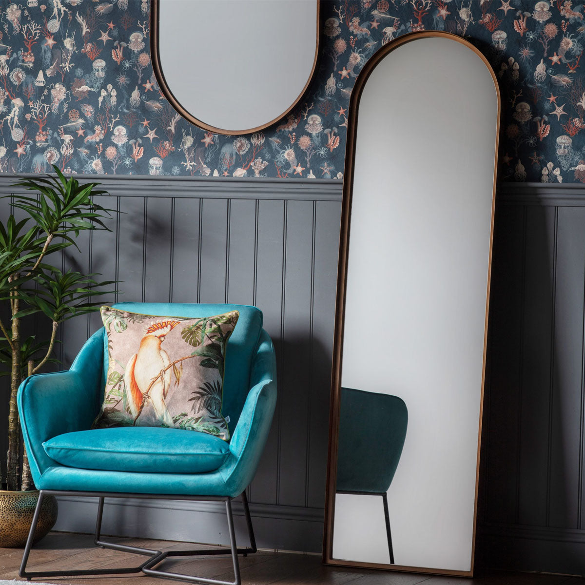 Gallery Direct Greystoke Arch Leaner Mirror 500x50x1700mm