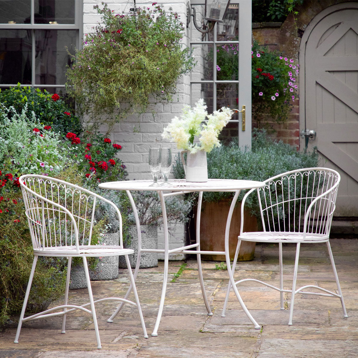 Gallery Direct Siracusa 2 Seater Bistro Set Vanilla