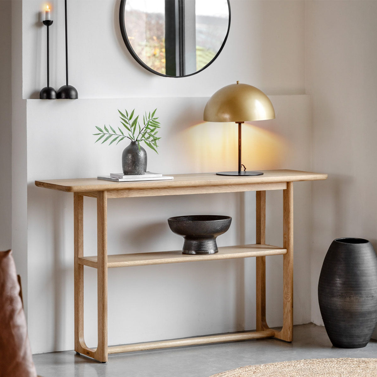 Gallery Direct Craft Console Table Natural 1400x380x800mm