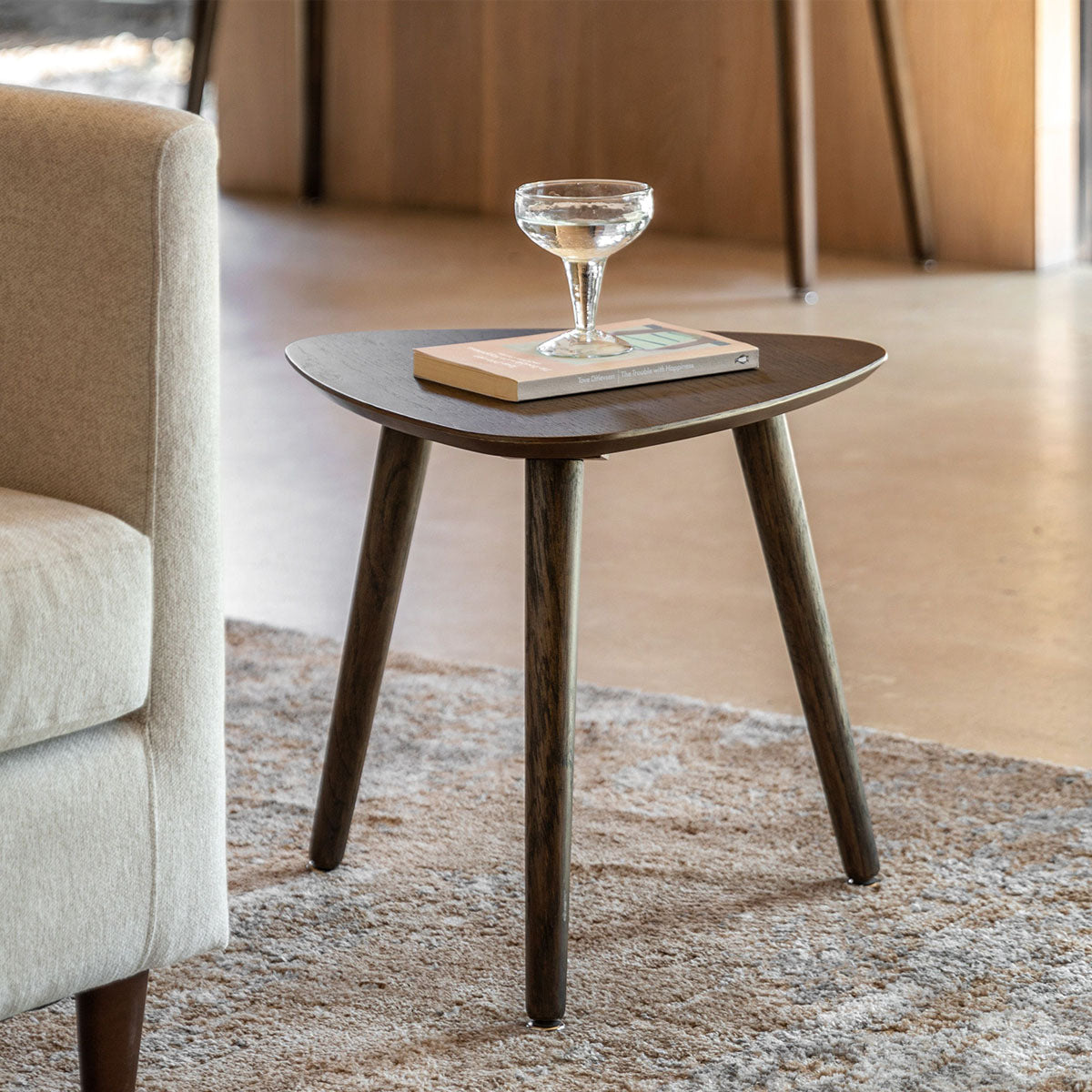 Gallery Direct Hatfield Side Table Smoked 430x430x450mm