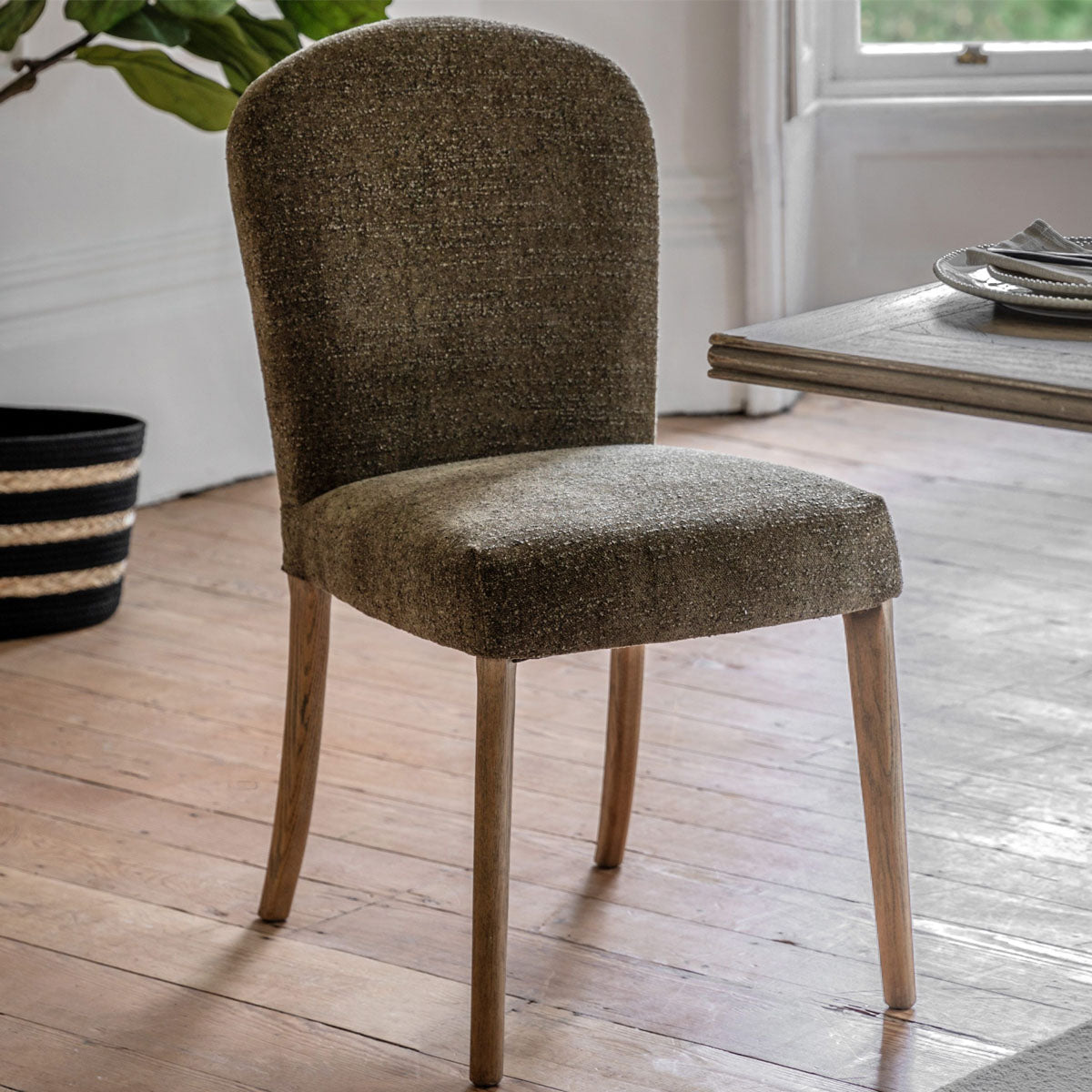 Gallery Direct Hinton Dining Chair Moss Green (2pk) 600x455x890mm