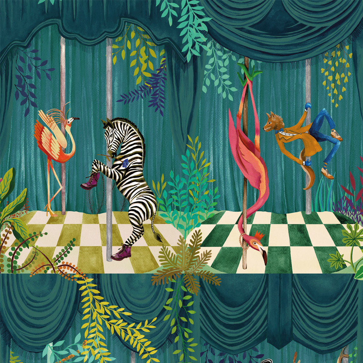 Brand McKenzie Creature Club Wallpaper - Emerald