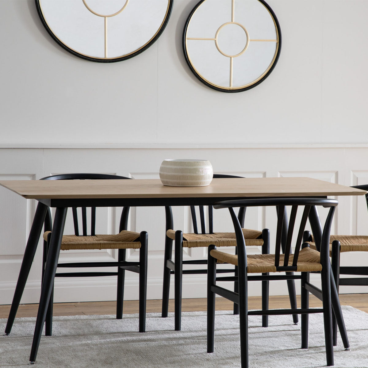 Gallery Direct Astley Dining Table Oak 1600x900x750mm