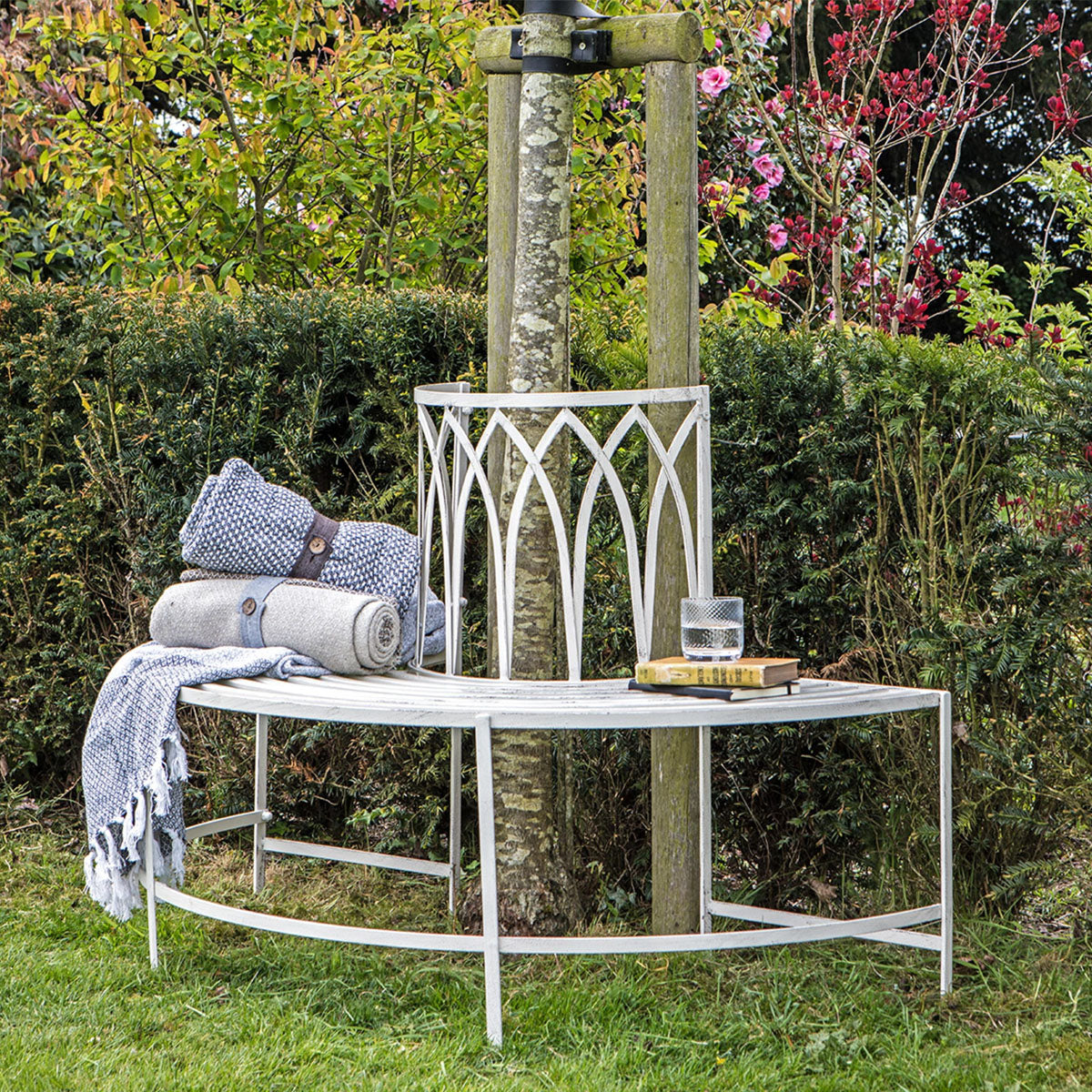Gallery Direct Alberoni Outdoor Tree Bench Seat Gatehouse