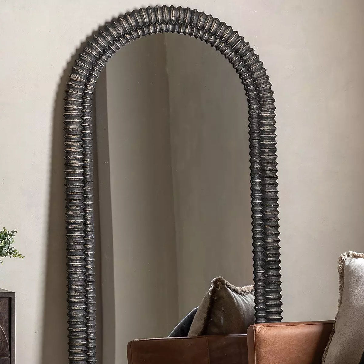 Gallery Direct Pimlico Arch Leaner Black Wash 770x1700mm