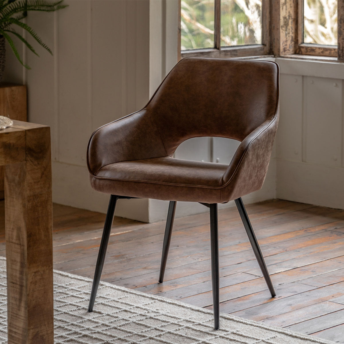 Gallery Direct Ivorra Dining Chair Brown (2pk)