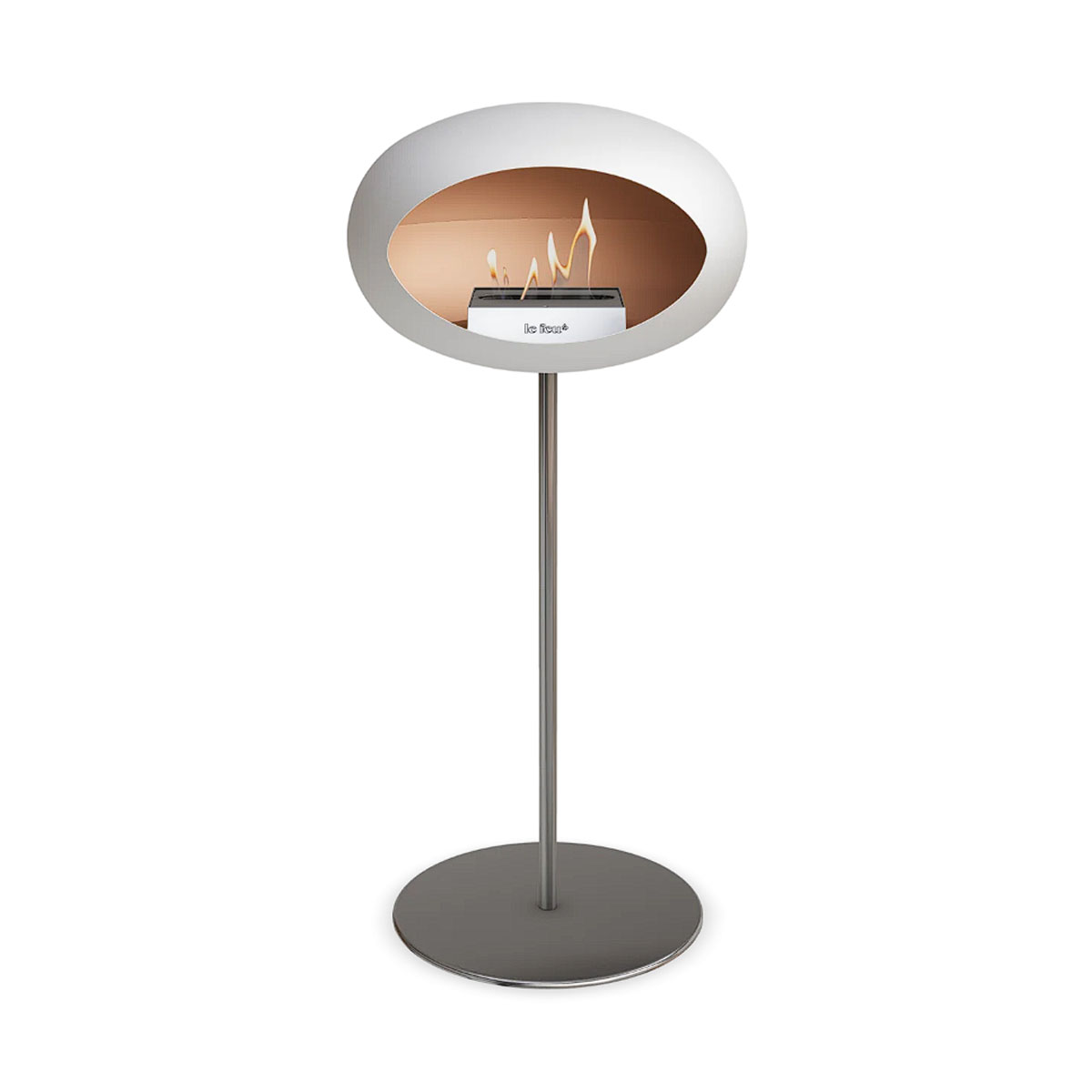Le Feu Ground Steel High - White - 25mm Pole Width