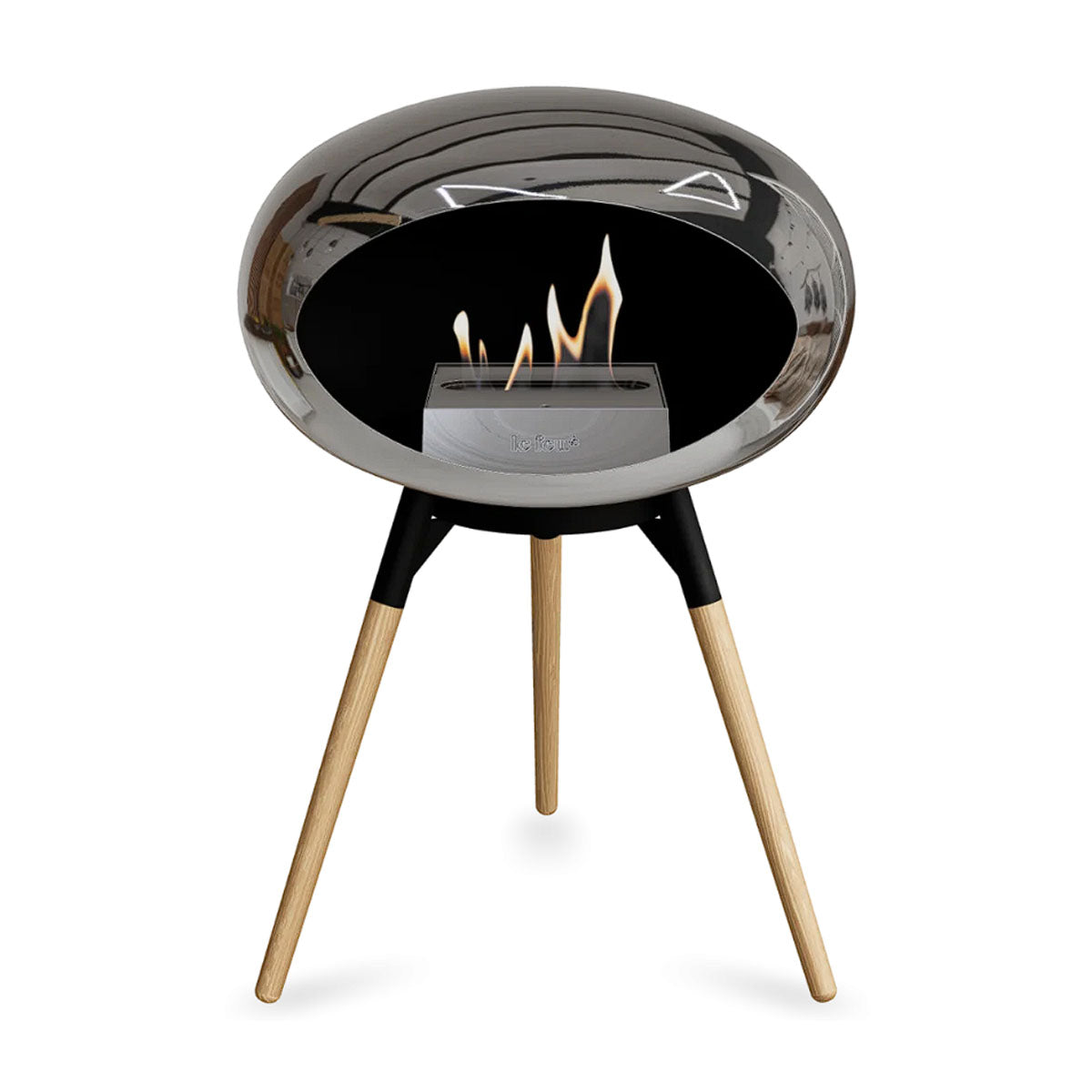 Le Feu Ground Wood Low - Chromed Silver