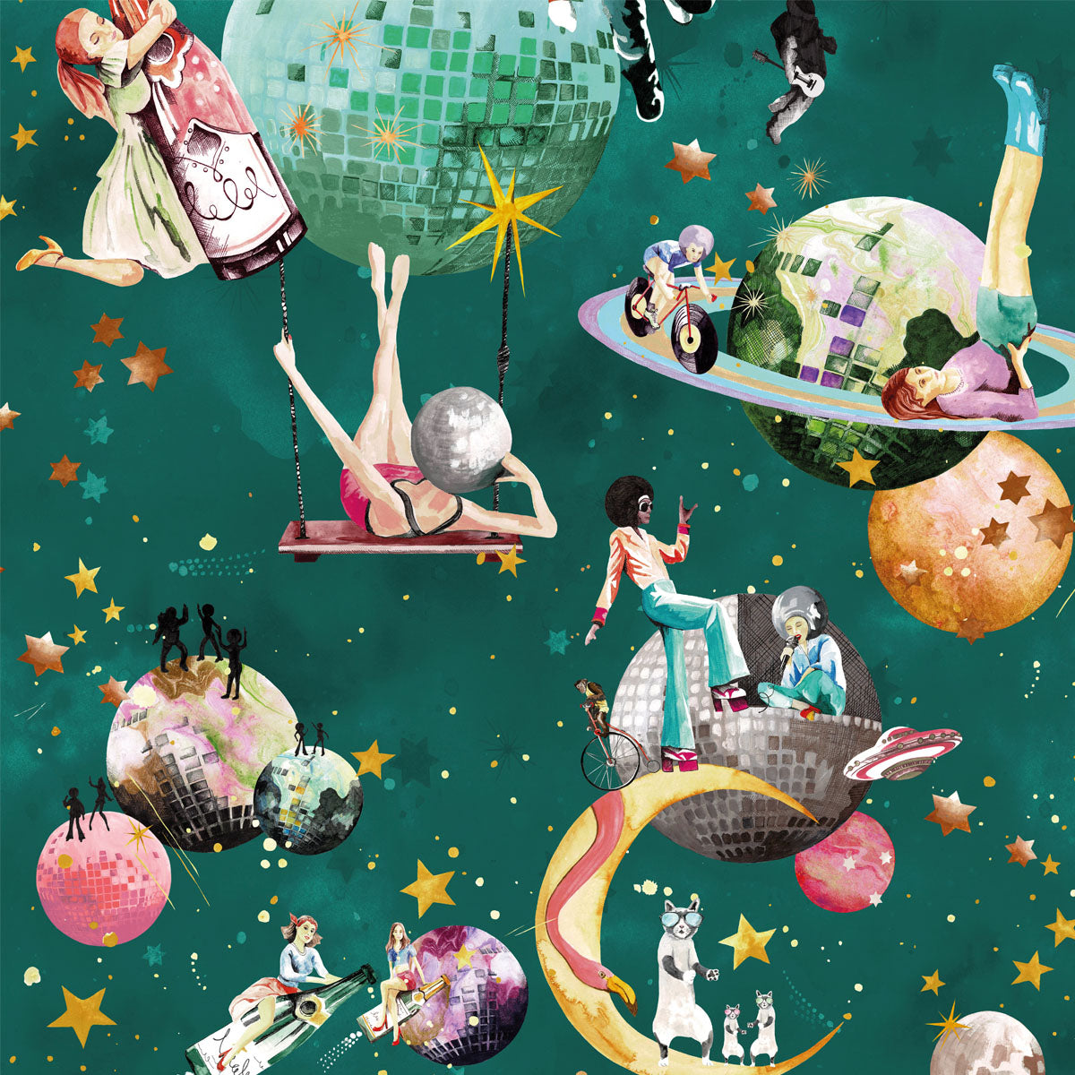 Brand McKenzie Cosmic Groove Wallpaper - Aurora