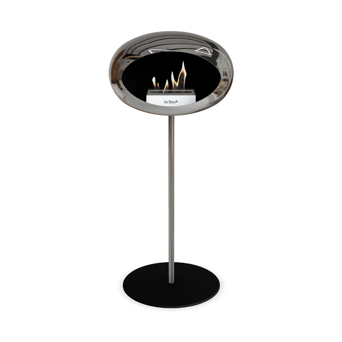 Le Feu Ground Steel High - Chromed Silver - 25mm Pole Width