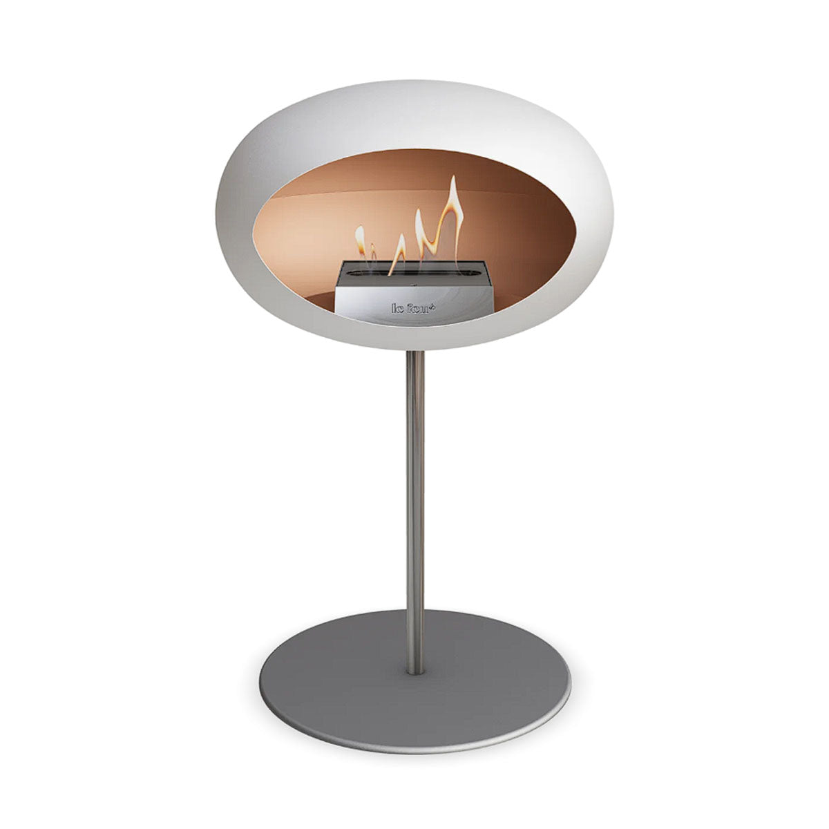 Le Feu Ground Steel Low - White - 25mm Pole Width