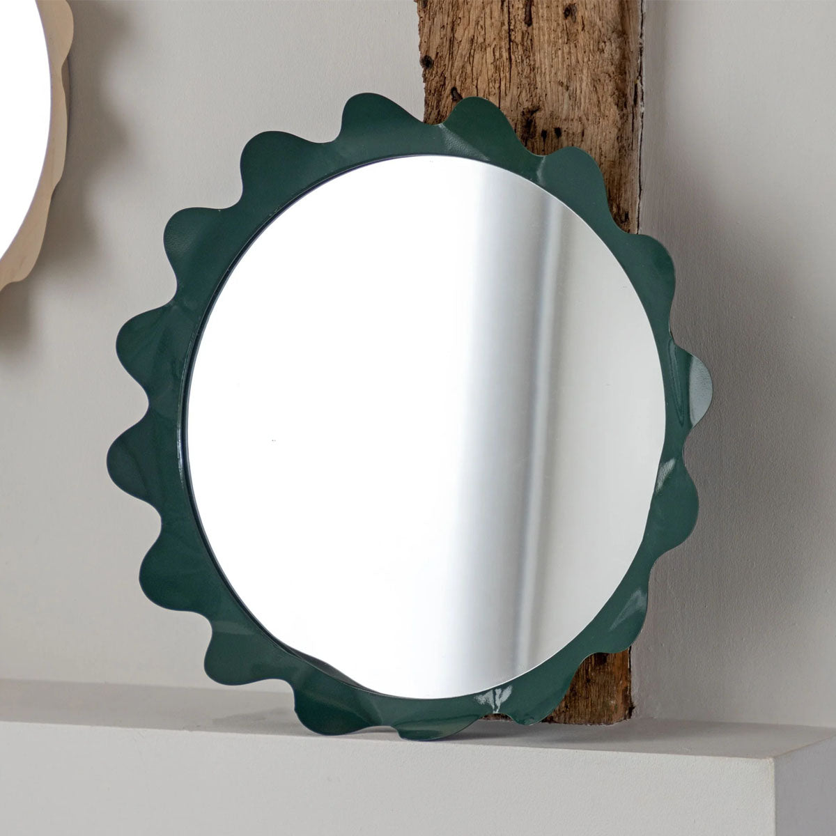 Gallery Direct Shoreditch Round Mirror Teal 600mm