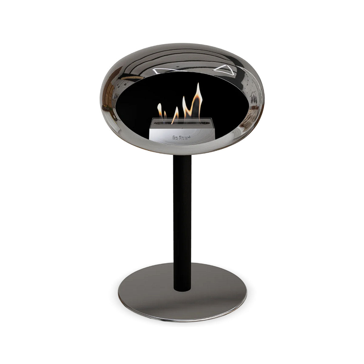 Le Feu Ground Steel Low - Chromed Silver - 60mm Pole Width