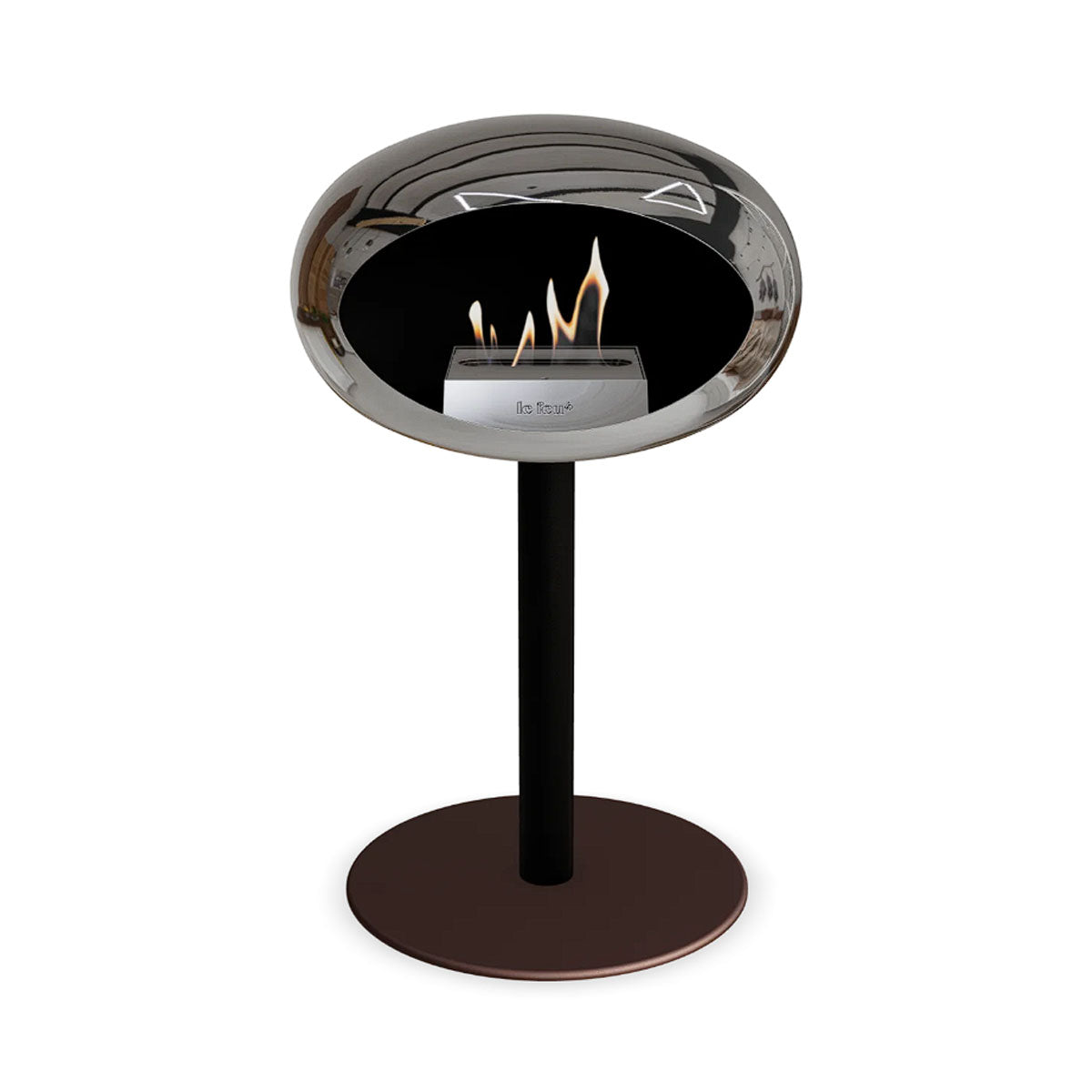 Le Feu Ground Steel Low - Chromed Silver - 60mm Pole Width