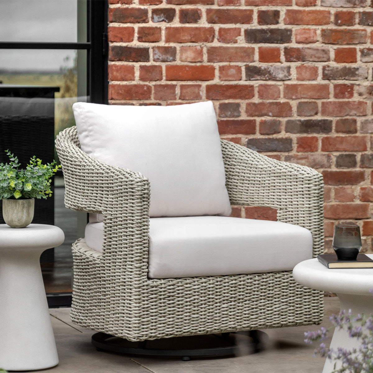 Gallery Direct Hvar Swivel Chair 800x850x800mm
