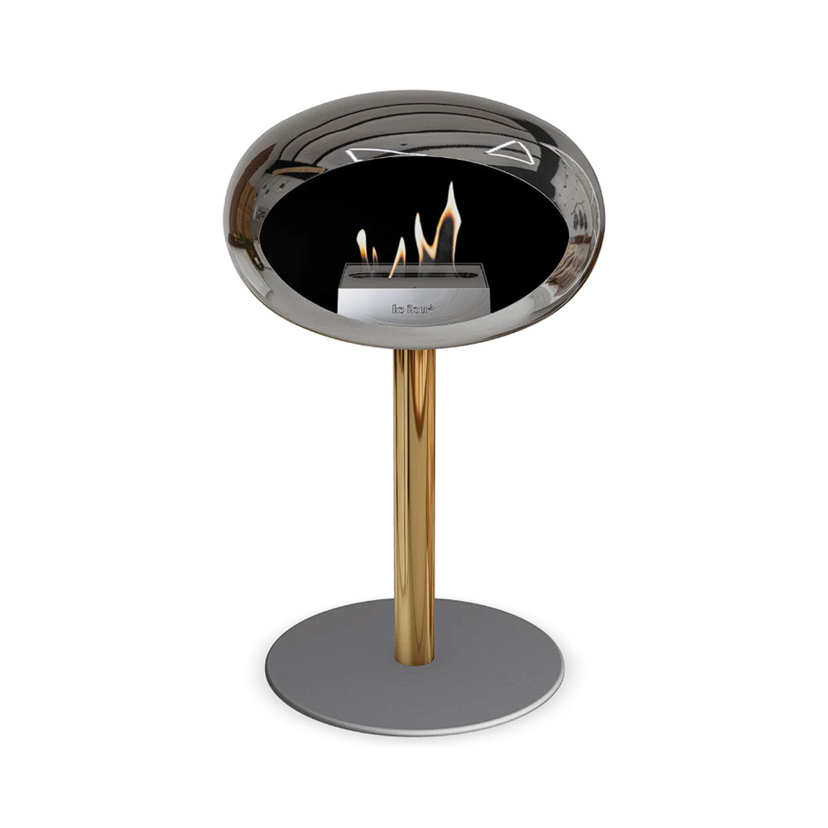 Le Feu Ground Steel Low - Chromed Silver - 60mm Pole Width