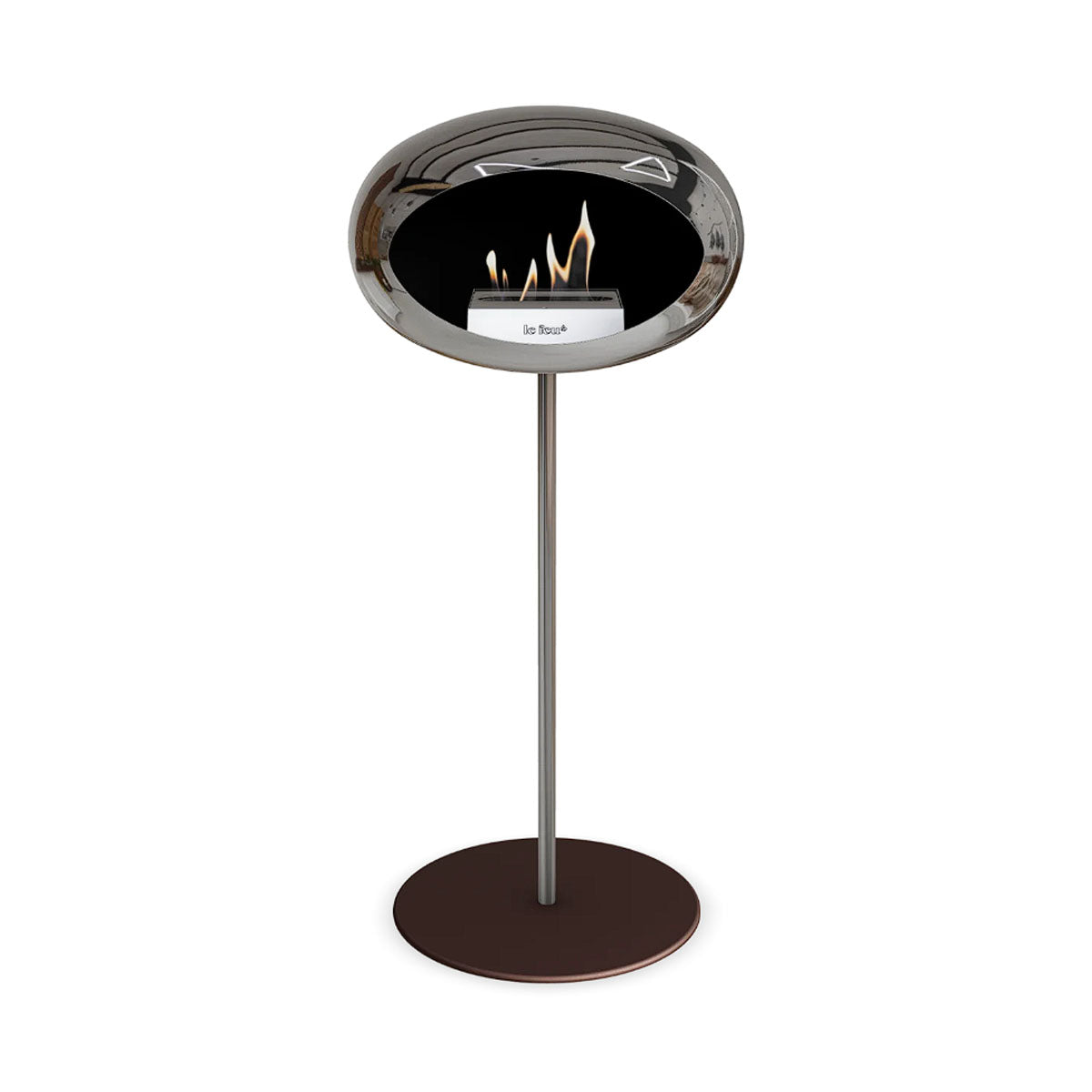 Le Feu Ground Steel High - Chromed Silver - 25mm Pole Width