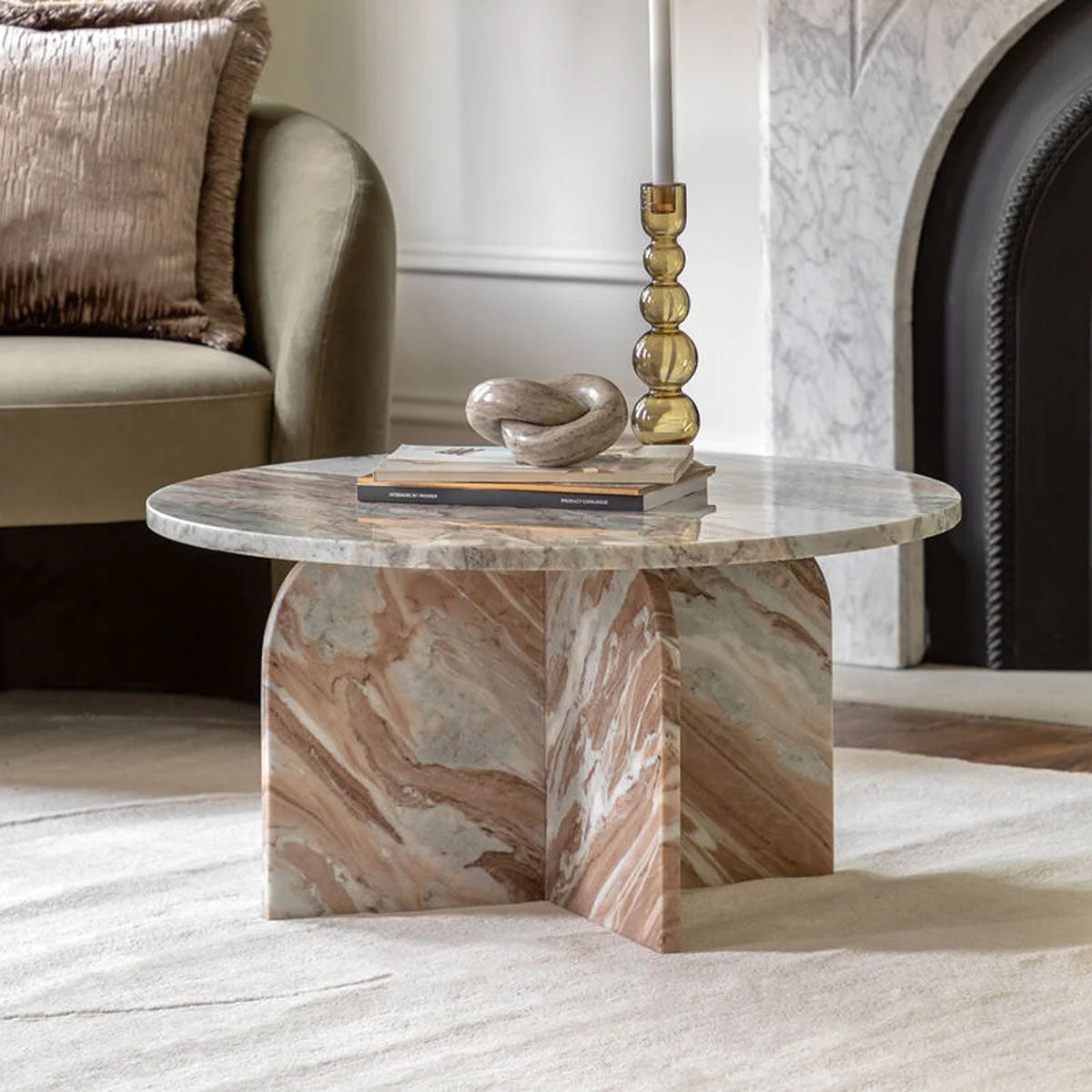 Gallery Direct Amalfi Coffee Table Natural 800x800x400mm