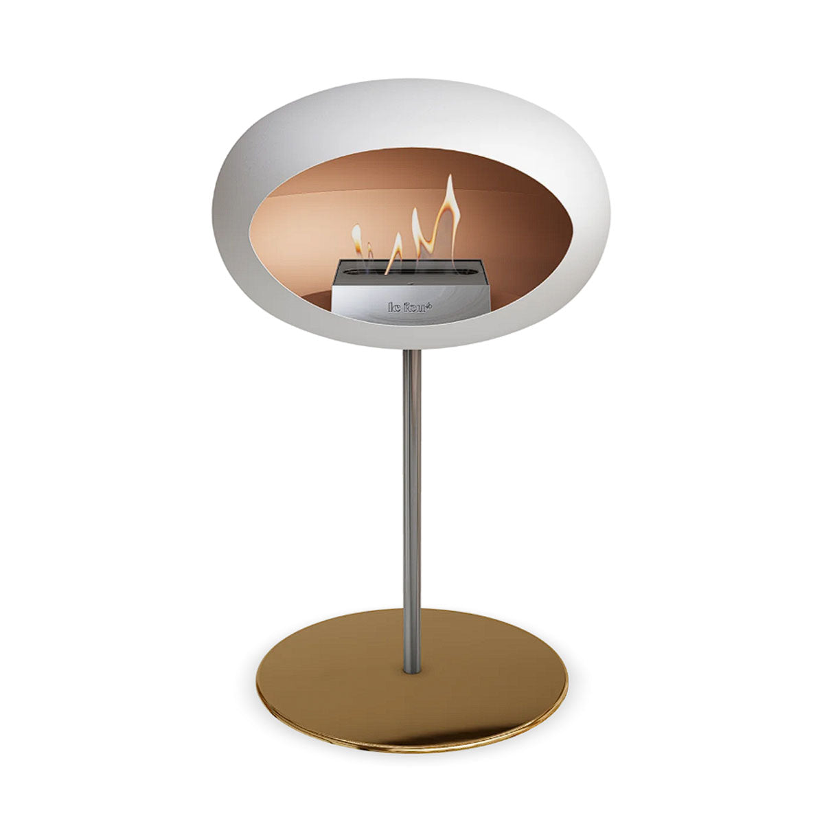 Le Feu Ground Steel Low - White - 25mm Pole Width