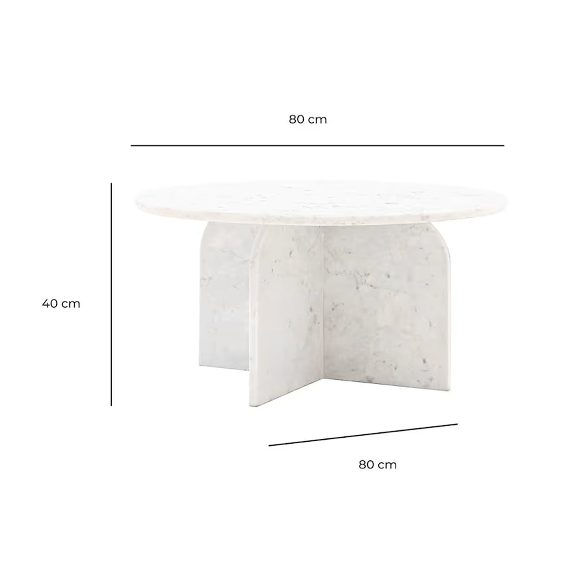 Gallery Direct Amalfi Coffee Table White 800x800x400mm