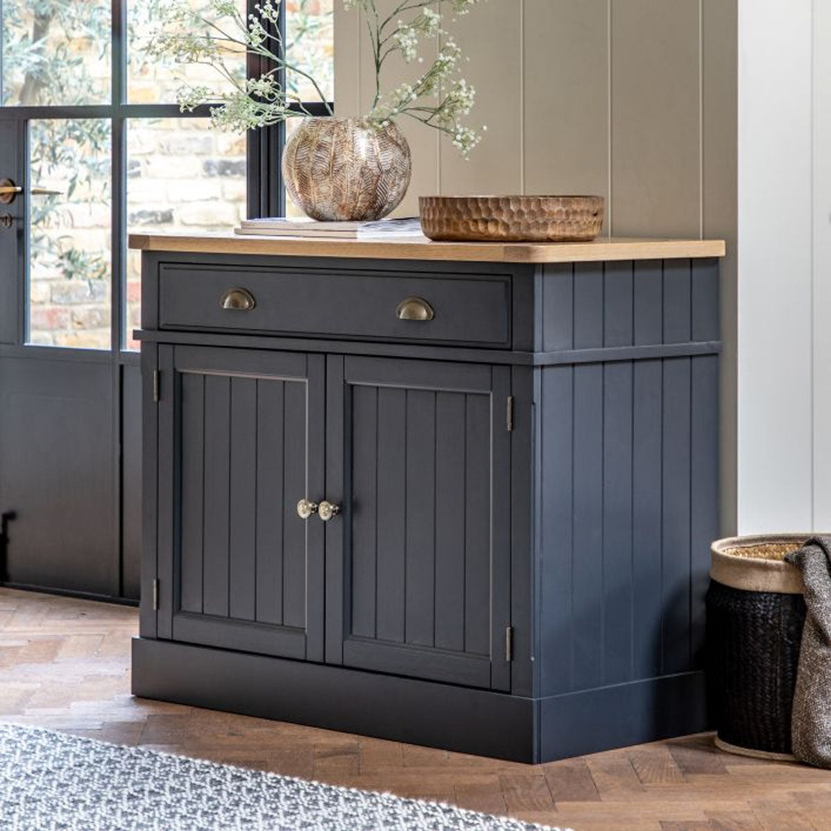 Gallery Direct Eton 2 Door Sideboard Meteor 965x475x800mm