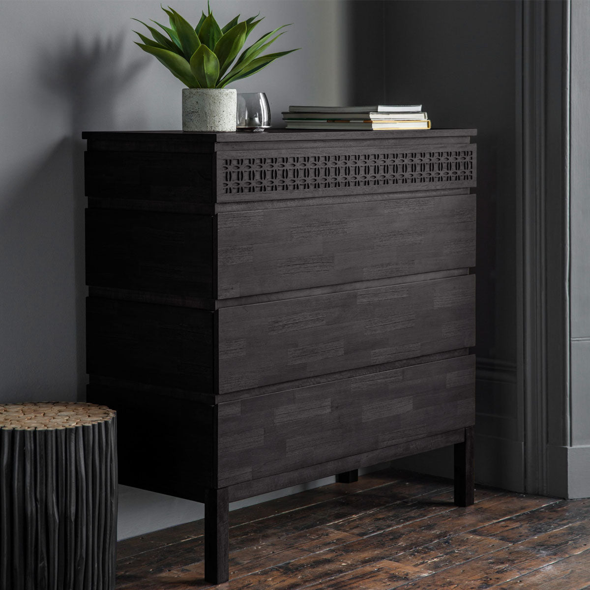Gallery Direct Boho Boutique 4 Drawer Chest 1000x460x1040mm