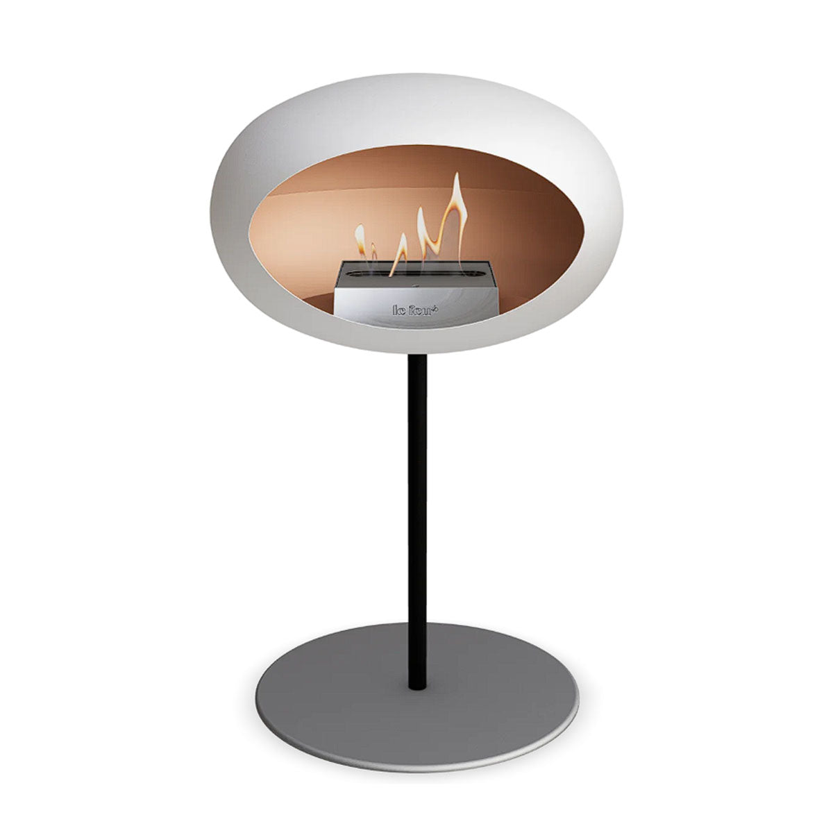 Le Feu Ground Steel Low - White - 25mm Pole Width