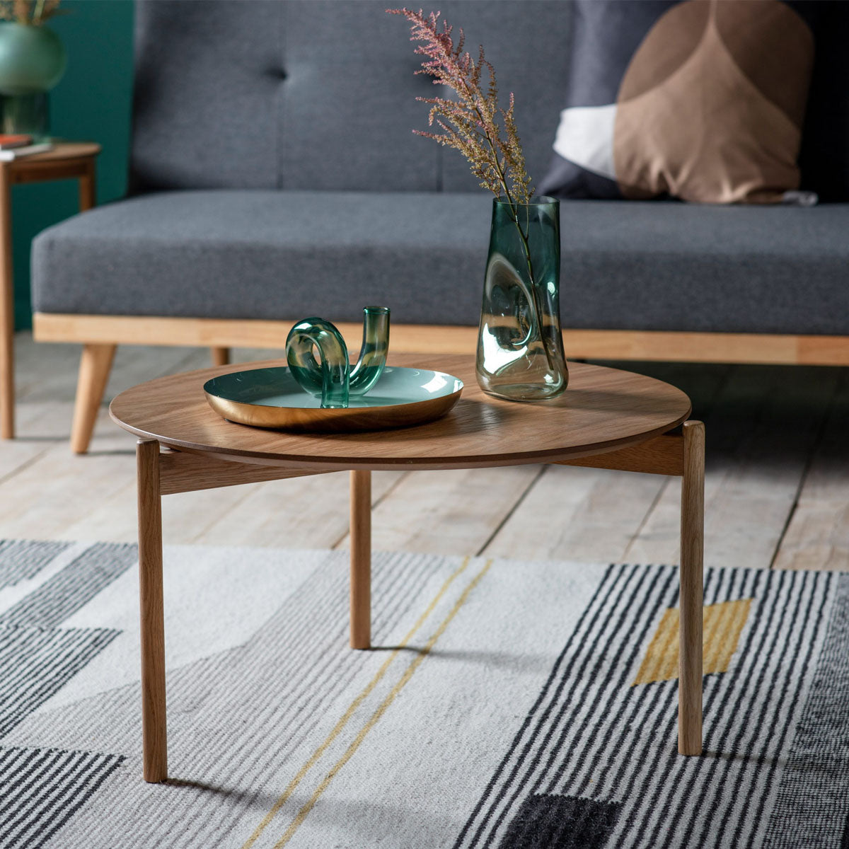 Gallery Direct Burley Coffee Table Oak 700x700x400mm