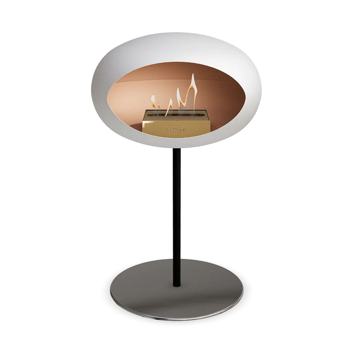 Le Feu Ground Steel Low - White - 25mm Pole Width