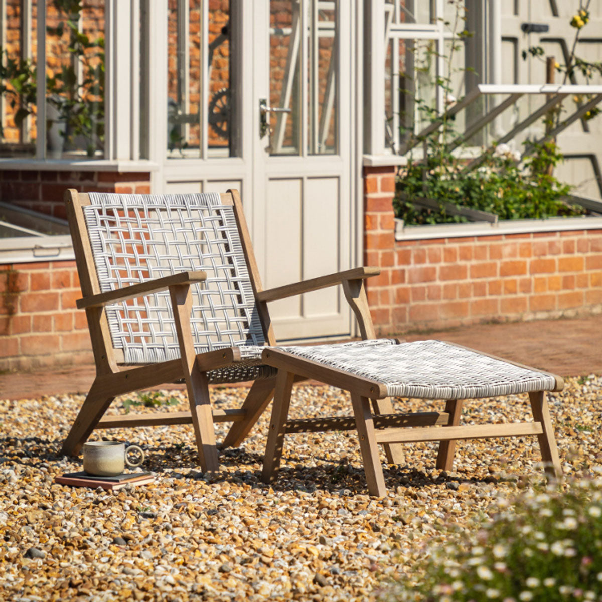 Gallery Direct Vatalos Lounge Chair with Footstool