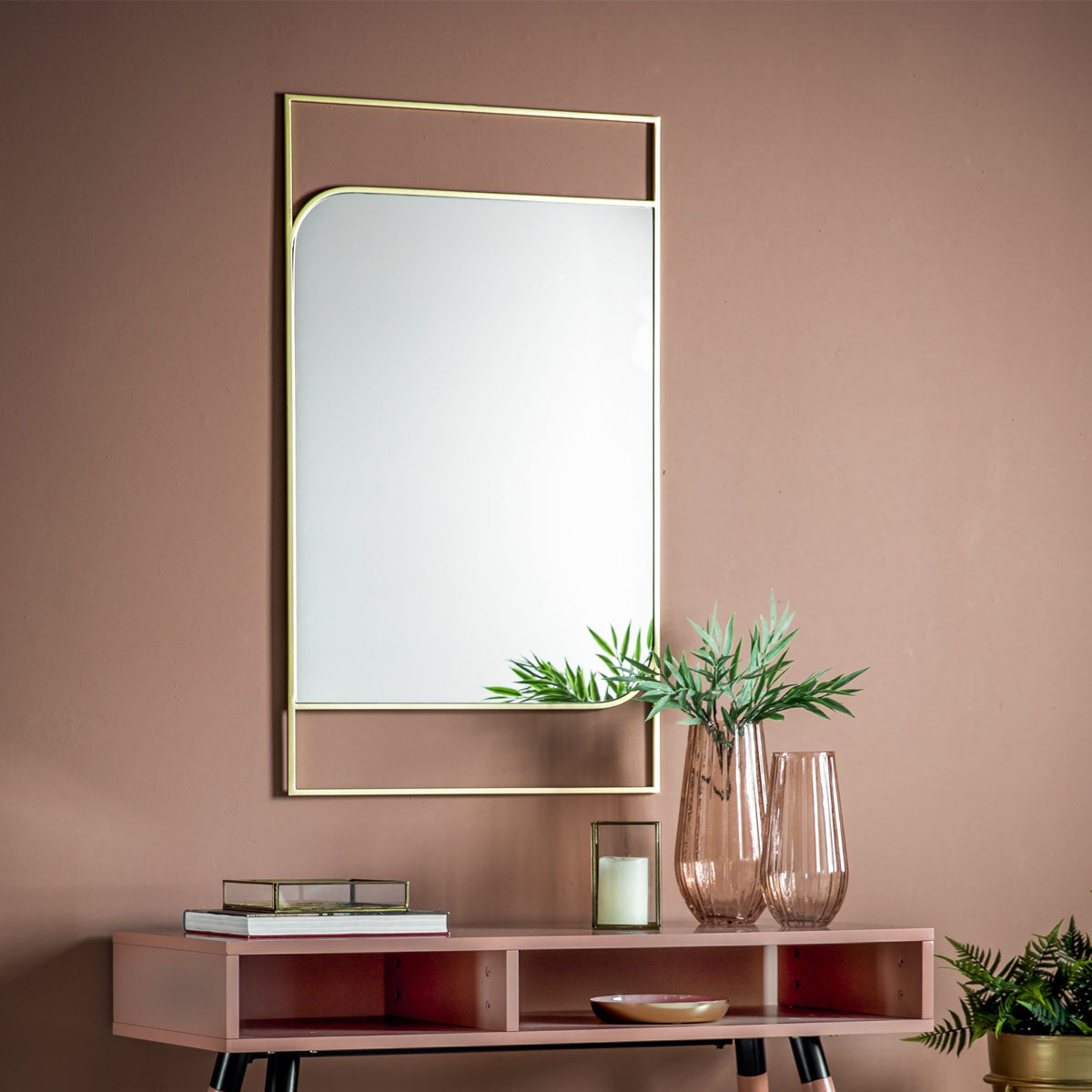 Gallery Direct Visano Mirror Champagne 610x10x1020mm