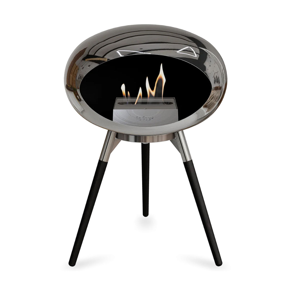 Le Feu Ground Wood Low - Chromed Silver
