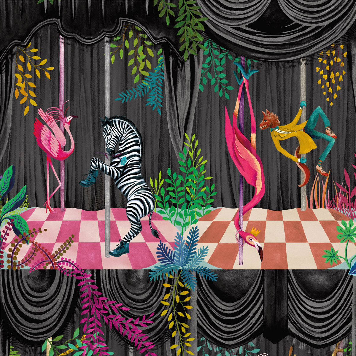 Brand McKenzie Creature Club Wallpaper - Slate Black
