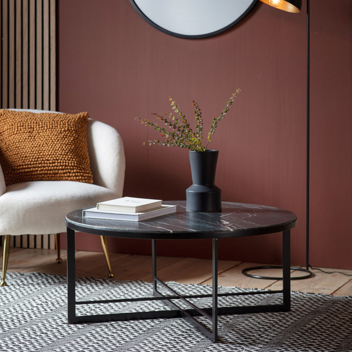 Gallery Direct Necton Coffee Table Black 900x900x400mm