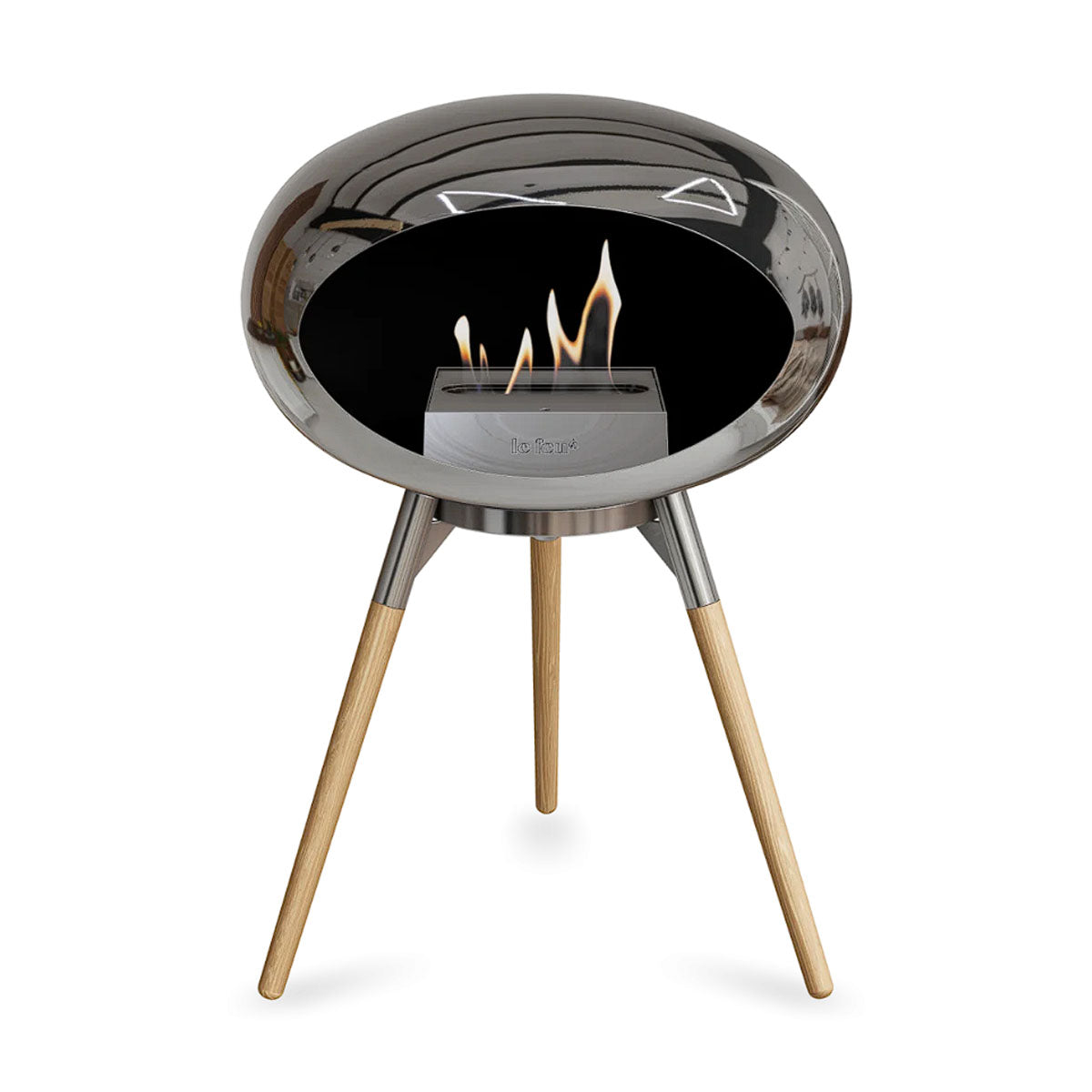 Le Feu Ground Wood Low - Chromed Silver