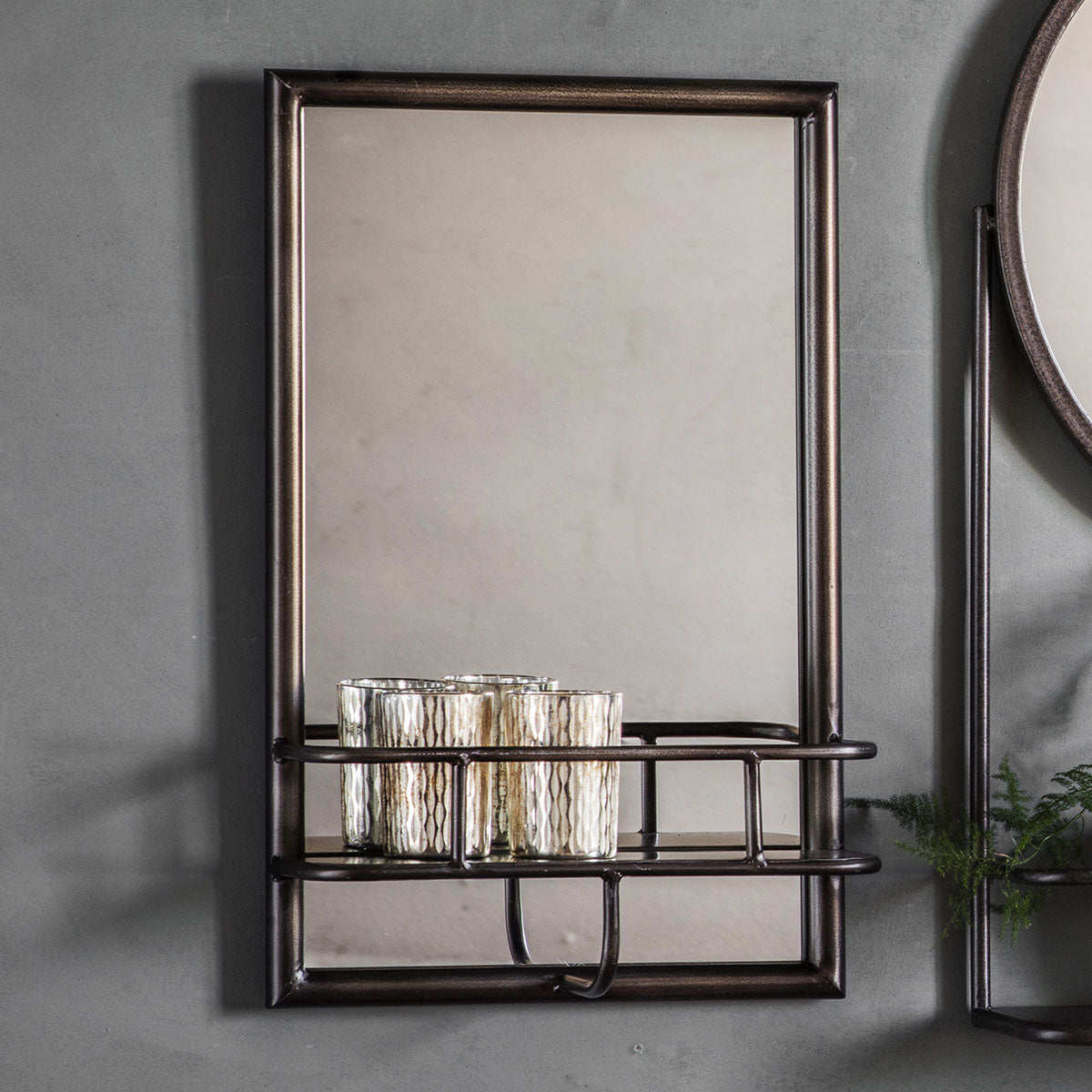 Gallery Direct Milton Rectangle Mirror Black 300x100x480mm