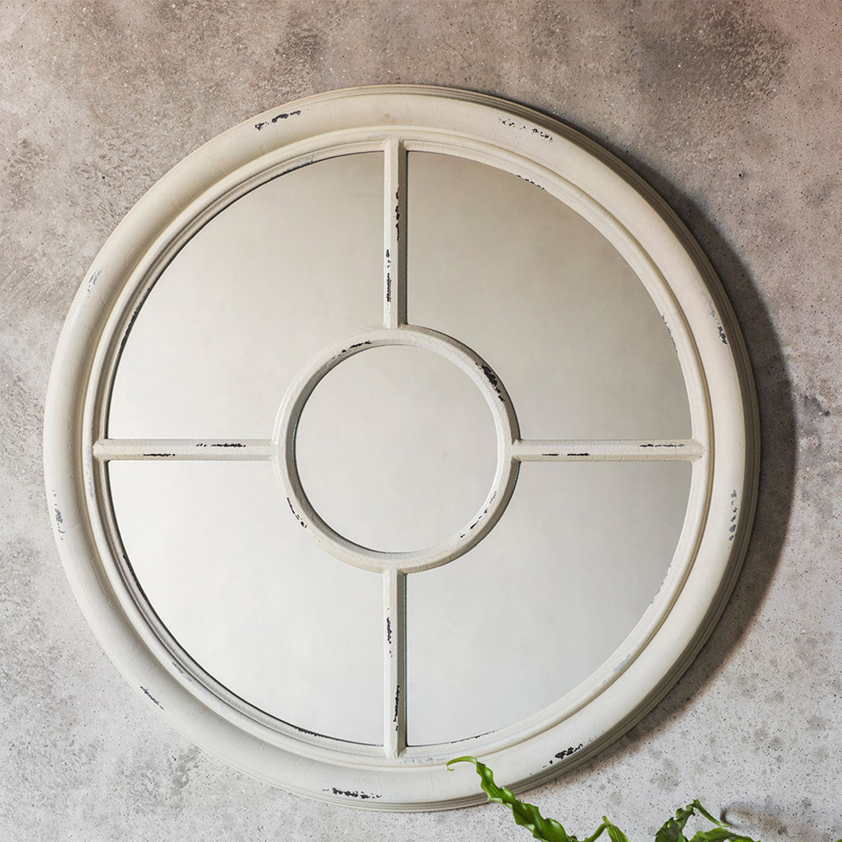 Gallery Direct Somerford Round Mirror White 700x700mm
