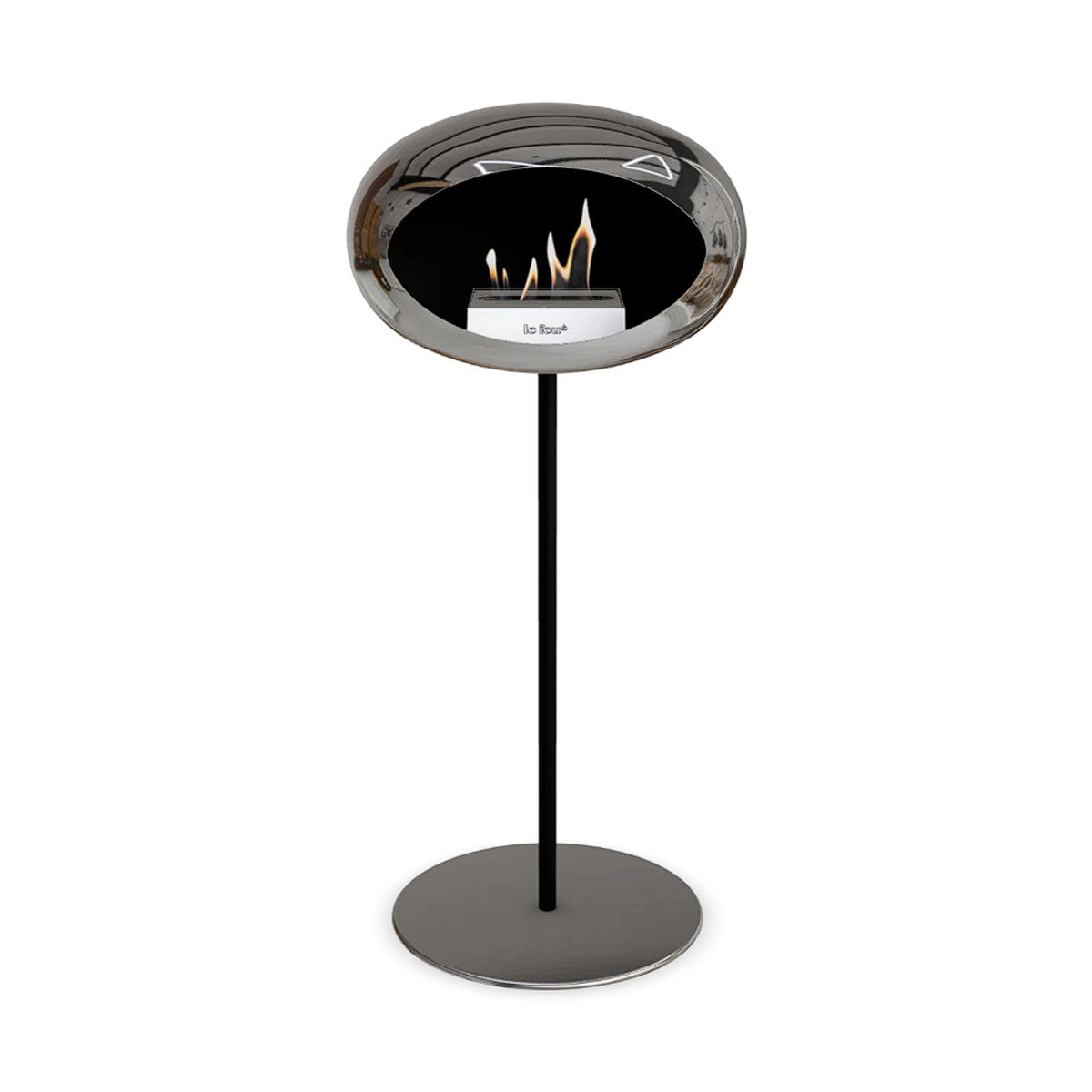 Le Feu Ground Steel High - Chromed Silver - 25mm Pole Width