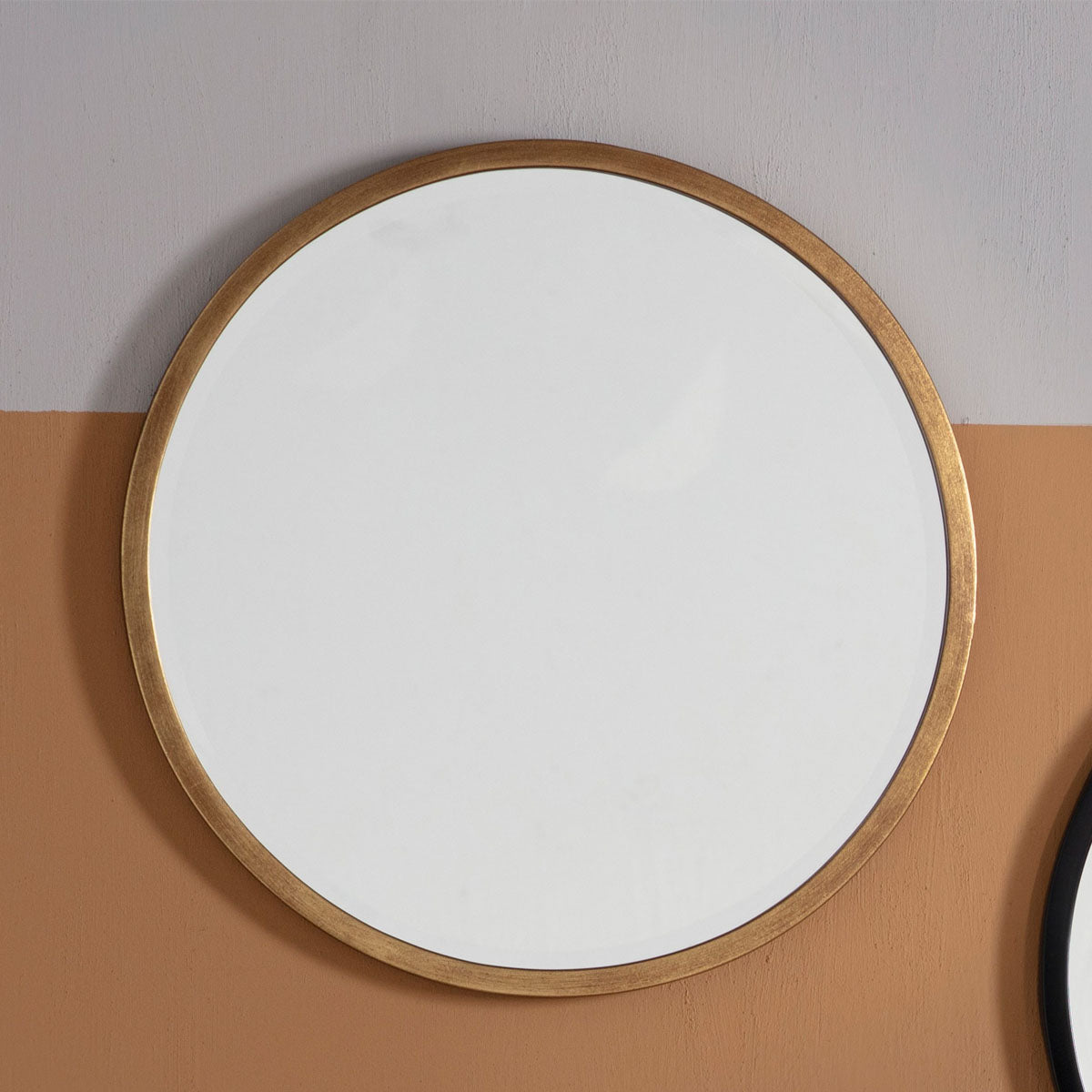 Gallery Direct Higgins Round Mirror Antique Gold 800x800mm