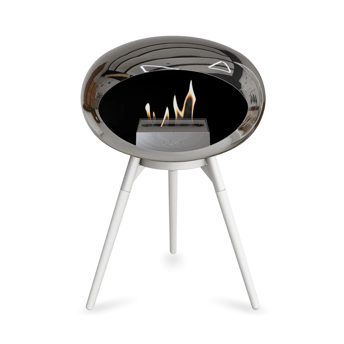 Le Feu Ground Wood Low - Chromed Silver