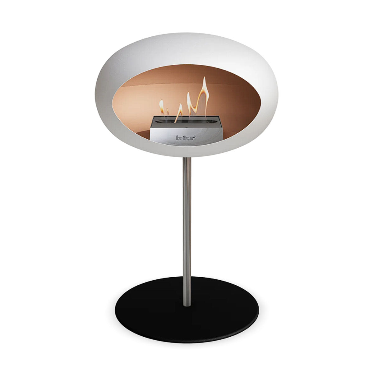 Le Feu Ground Steel Low - White - 25mm Pole Width