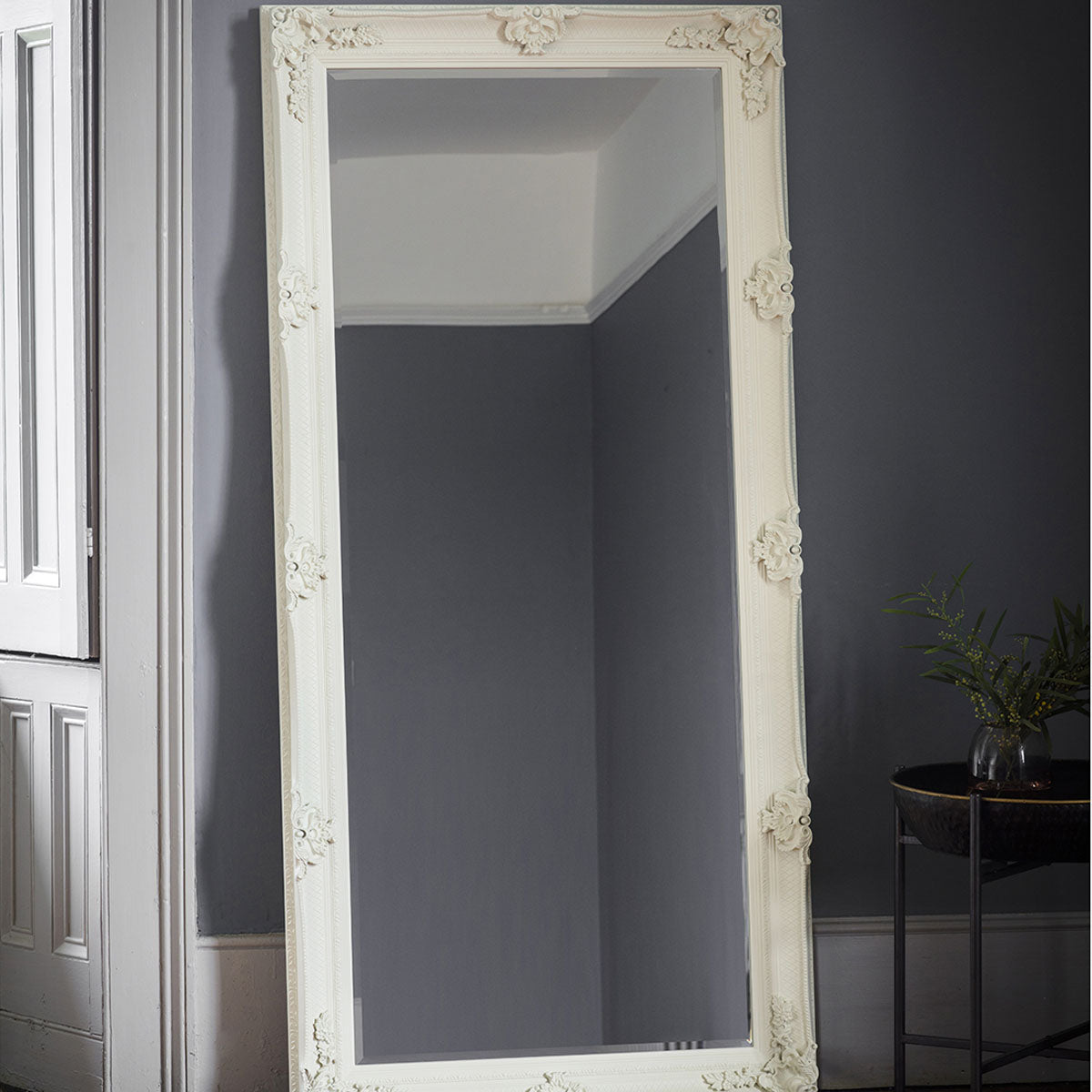 Gallery Direct Abbey Leaner Mirror Cream 1650x795mm