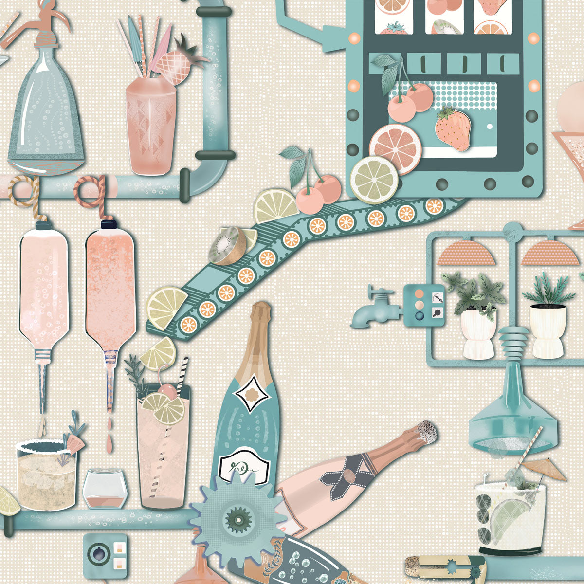 Brand McKenzie Liquid Lab Wallpaper - Summer Breeze