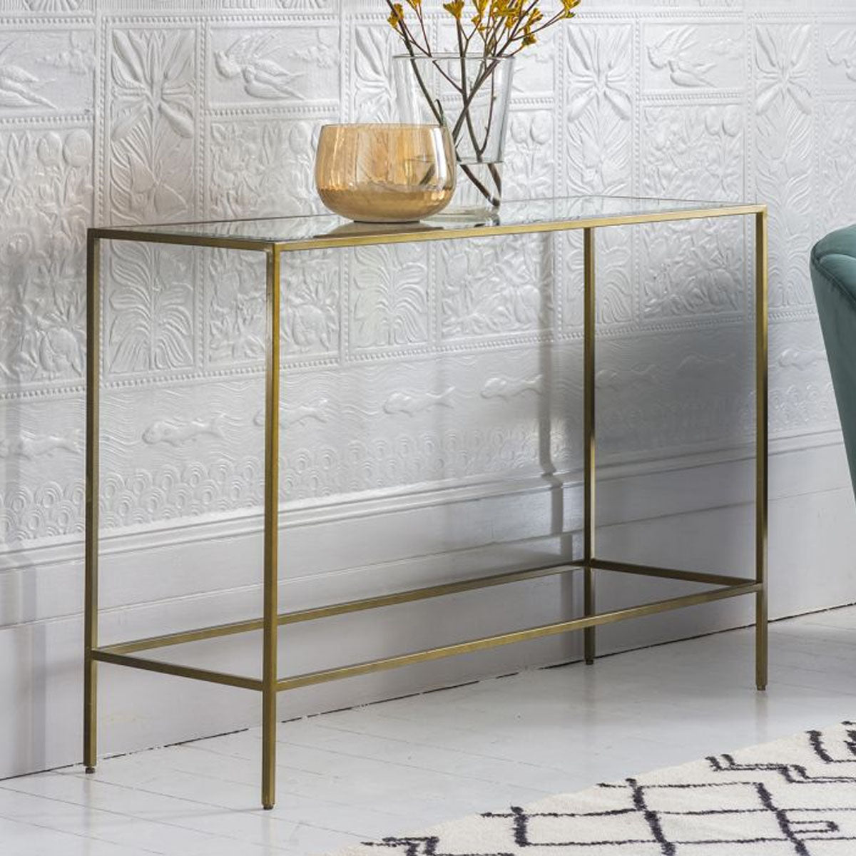 Gallery Direct Rothbury Console Table Bronze 1100x350x760mm