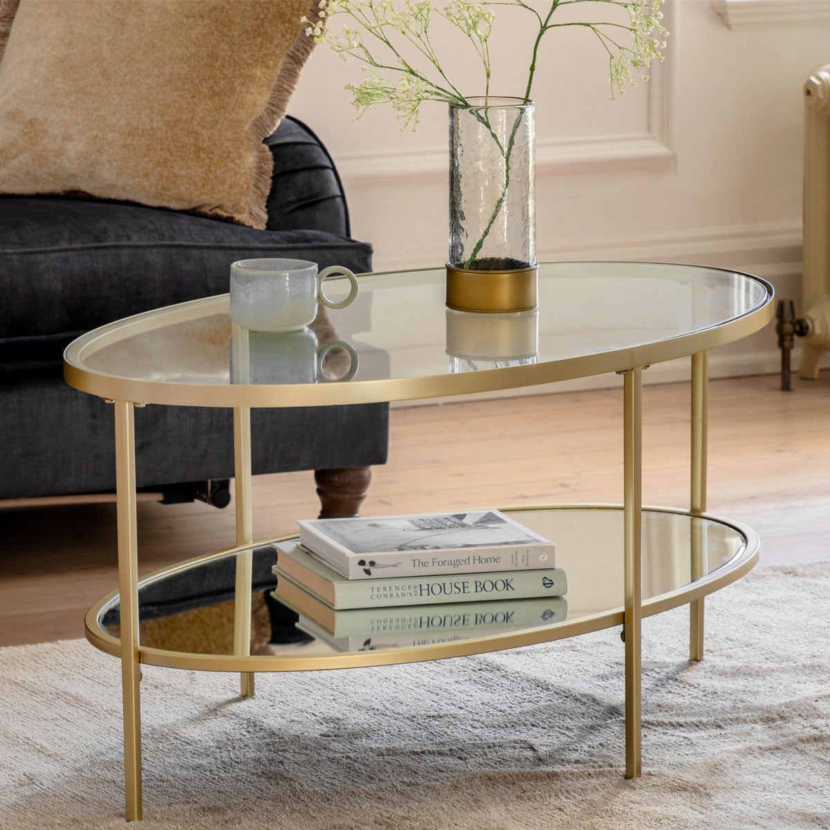Gallery Direct Hudson Coffee Table Champagne 1120x610x510mm