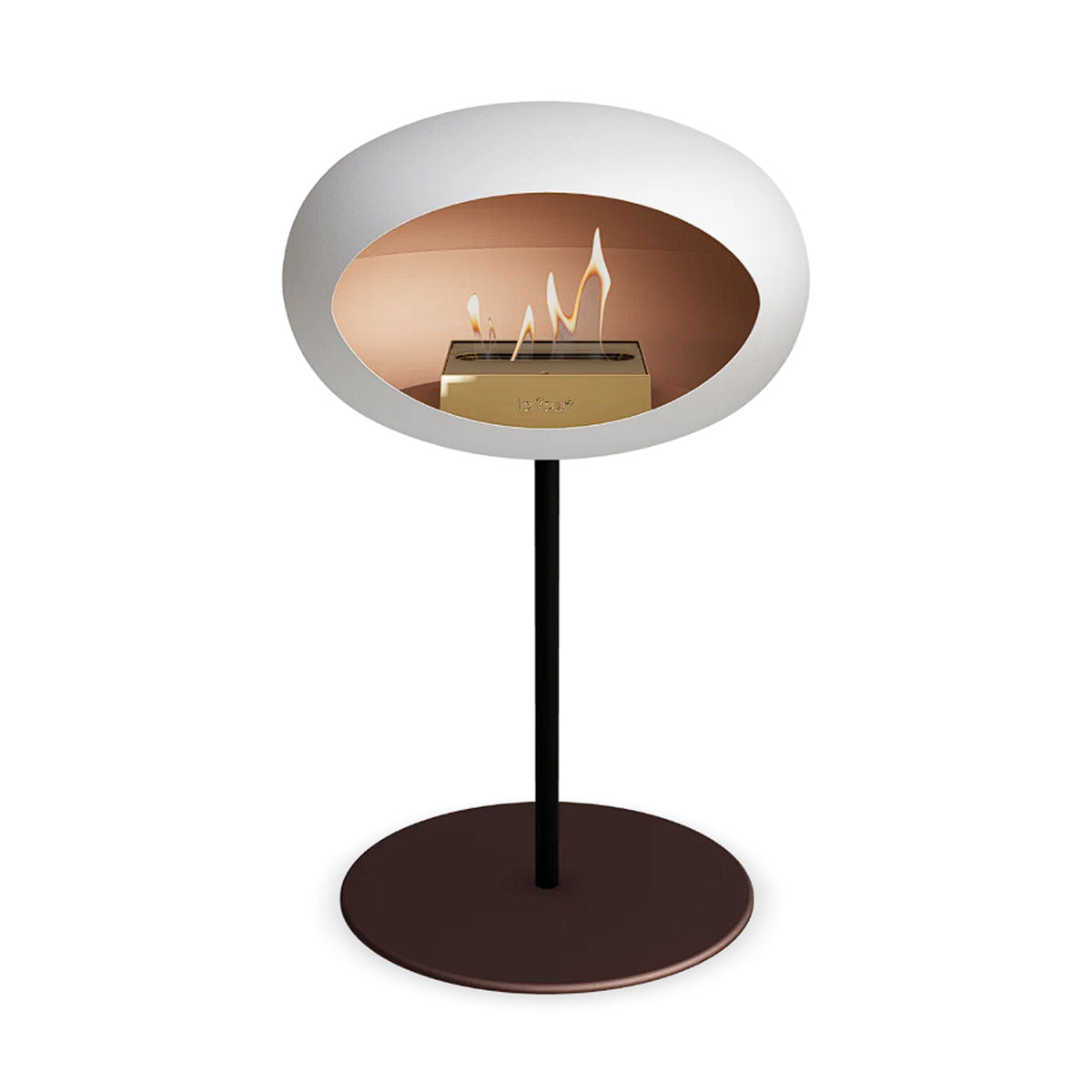 Le Feu Ground Steel Low - White - 25mm Pole Width