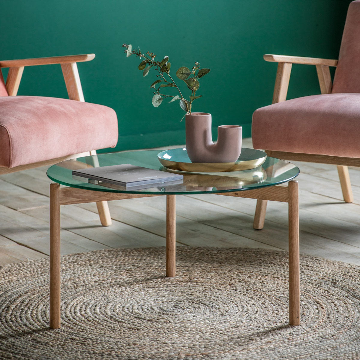 Gallery Direct Moran Coffee Table Oak 700x700x400mm