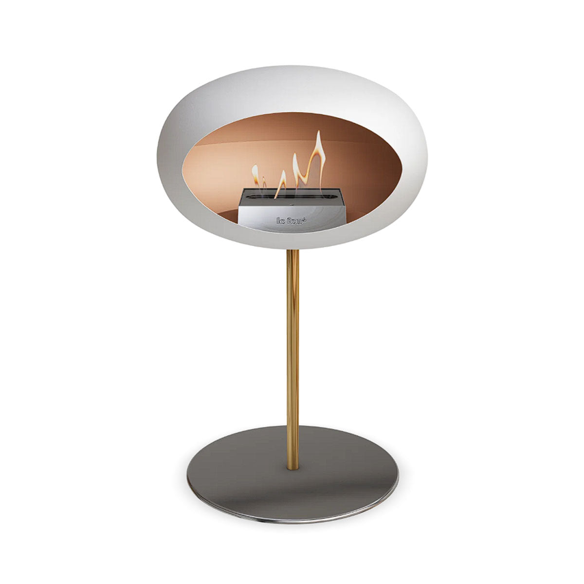 Le Feu Ground Steel Low - White - 25mm Pole Width