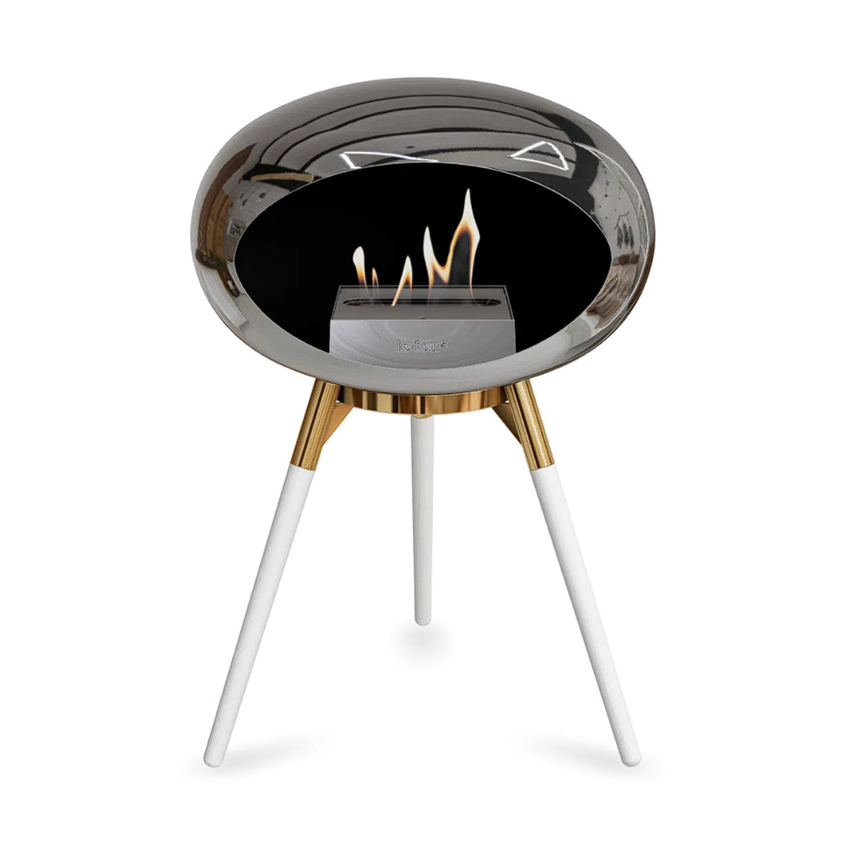 Le Feu Ground Wood Low - Chromed Silver